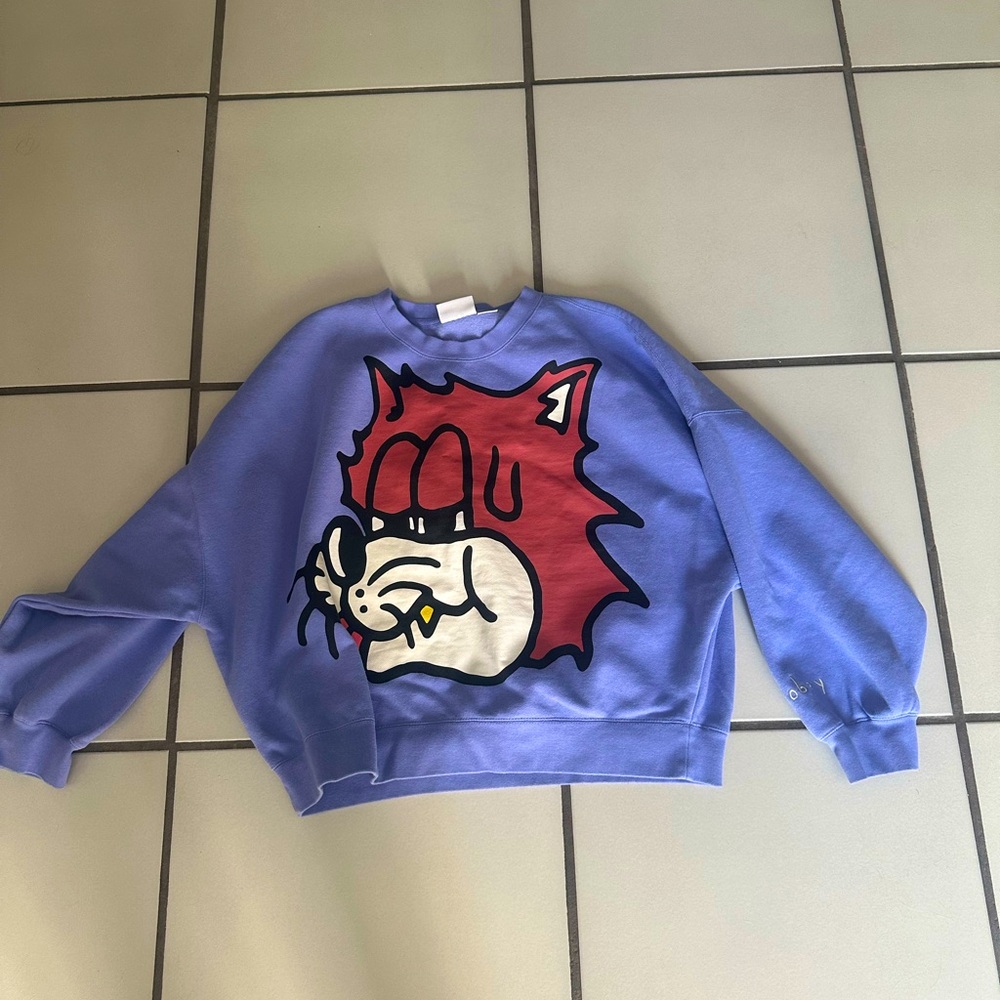 OBEY stray cat crew sweater